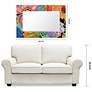 Garden Floral II 48"x32" Beveled Mirror on Printed Tempered Art Glass
