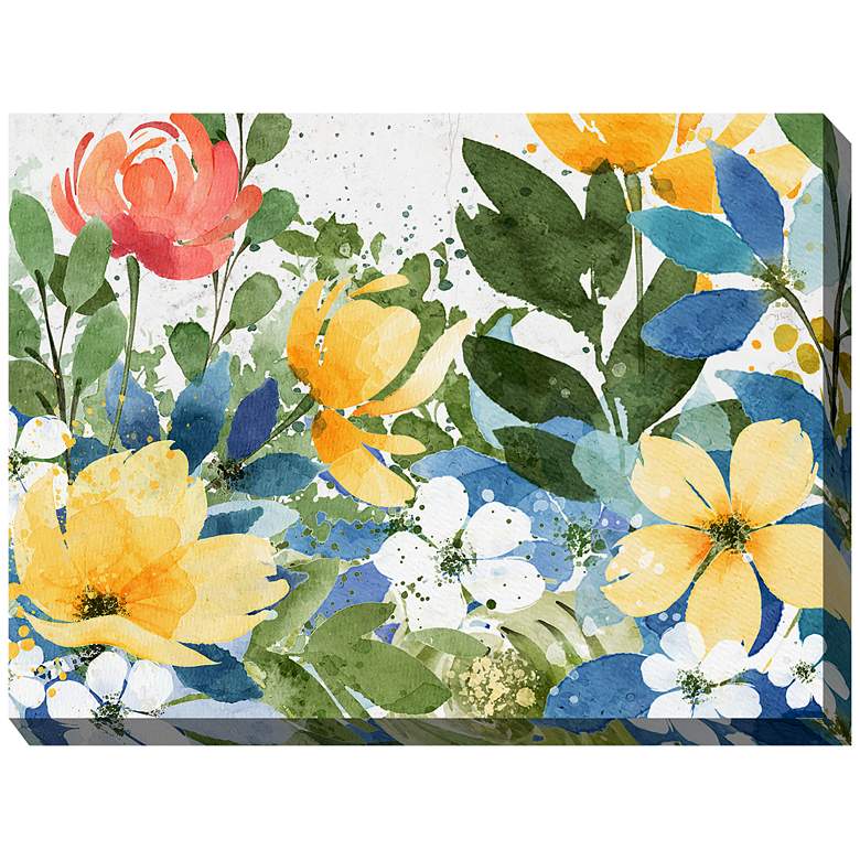Image 2 Garden Glee 40" Wide Rectangular Outdoor Canvas Wall Art