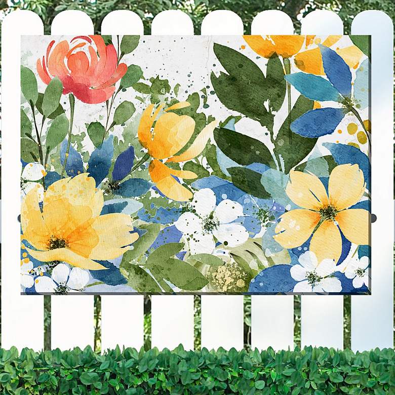 Image 1 Garden Glee 40" Wide Rectangular Outdoor Canvas Wall Art