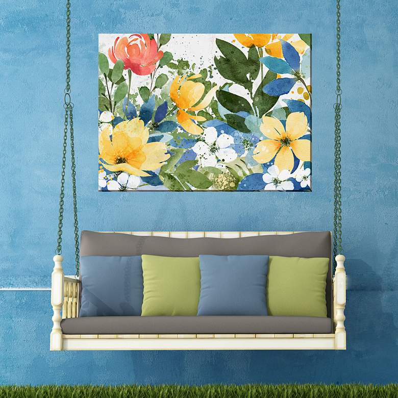 Image 3 Garden Glee 40" Wide Rectangular Outdoor Canvas Wall Art more views