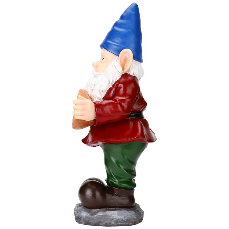 Image 3 Garden Gnome 15 inch High Multi-Color Statue with LED Spotlight more views