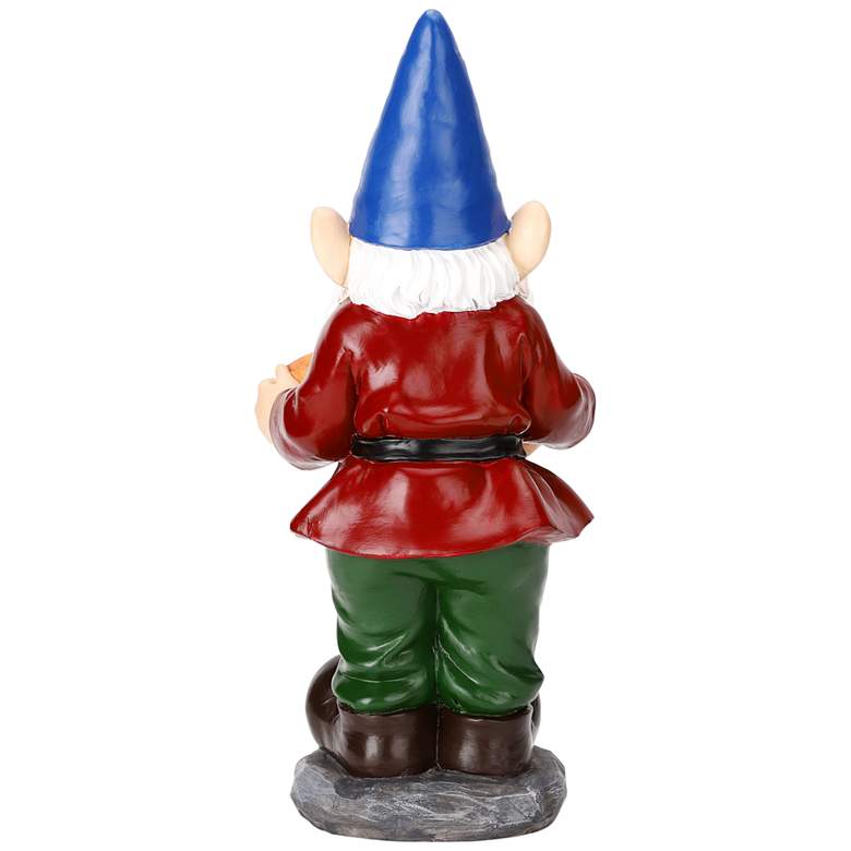Image 4 Garden Gnome 15 inch High Multi-Color Statue with LED Spotlight more views