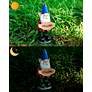 Garden Gnome 15" High Multi-Color Statue with LED Spotlight