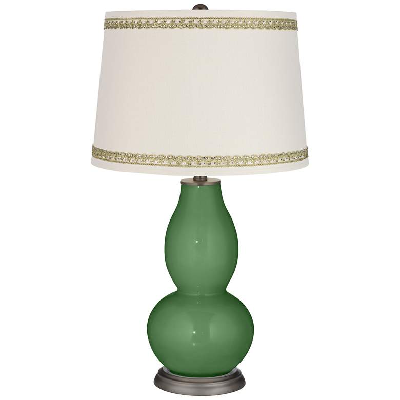 Image 1 Garden Grove Double Gourd Table Lamp with Rhinestone Lace Trim