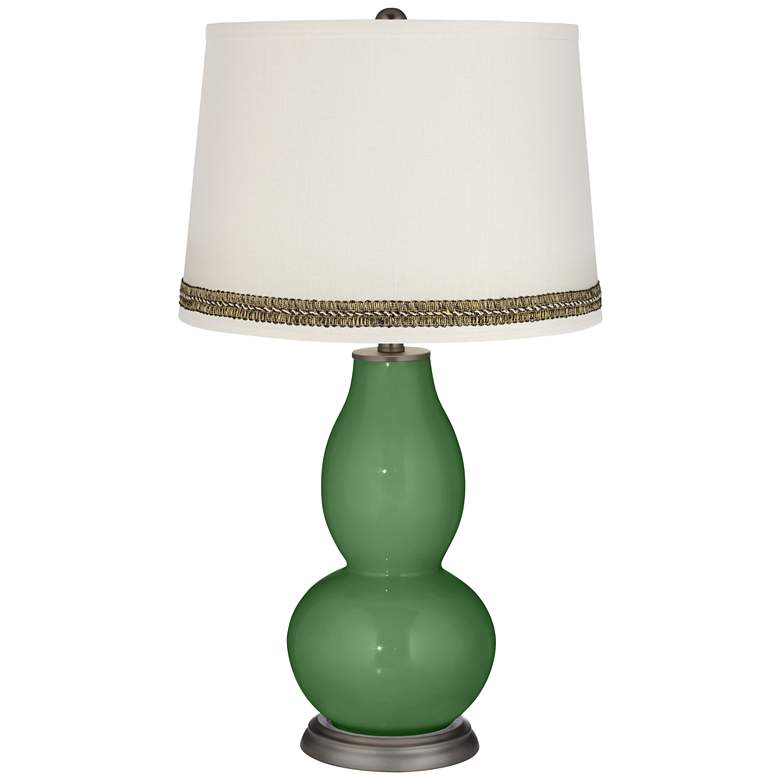 Image 1 Garden Grove Double Gourd Table Lamp with Wave Braid Trim