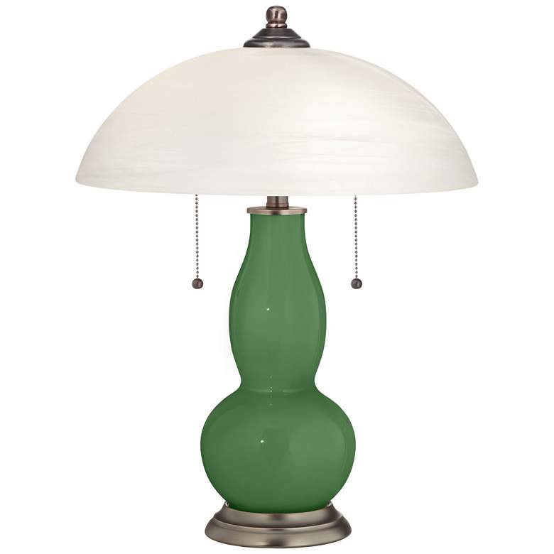 Image 1 Garden Grove Gourd-Shaped Table Lamp with Alabaster Shade