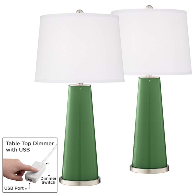 Image 1 Garden Grove Leo Table Lamp Set of 2 with Dimmers