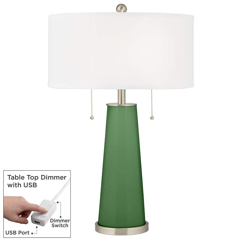Image 1 Garden Grove Peggy Glass Table Lamp With Dimmer