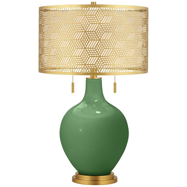 Image 1 Garden Grove Toby Brass Metal Shade Table Lamp