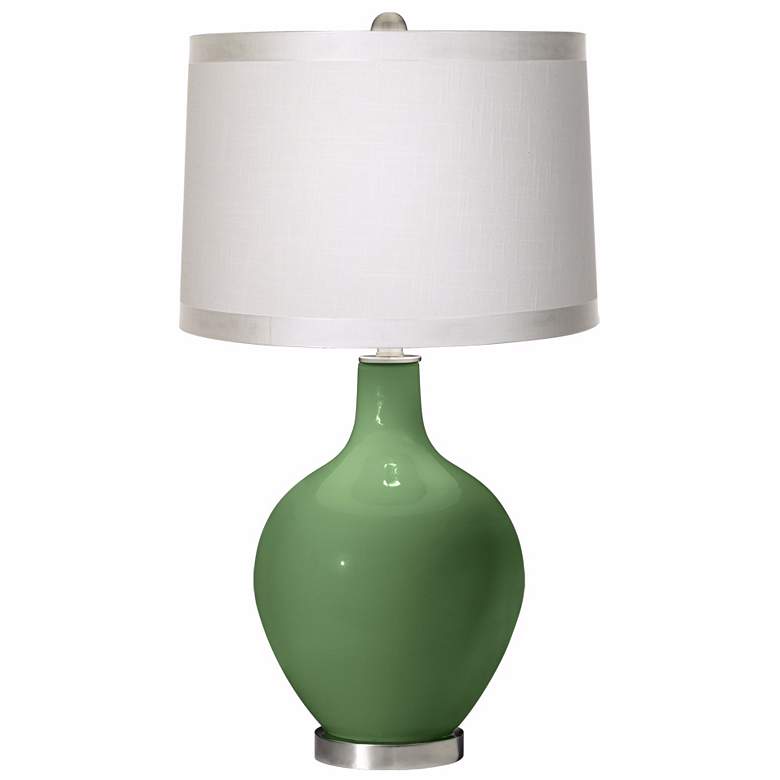 Image 1 Garden Grove White Drum Shade Ovo Table Lamp