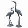 Garden Heron Brass Outdoor Statues Set of 2