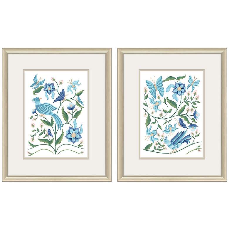 Image 1 Garden in Bloom 20"W x 24"H Framed Art Set of 2