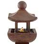 Thumbnail3 of Garden Pagoda 31" High Rust LED Lighted Outdoor Fountain more views