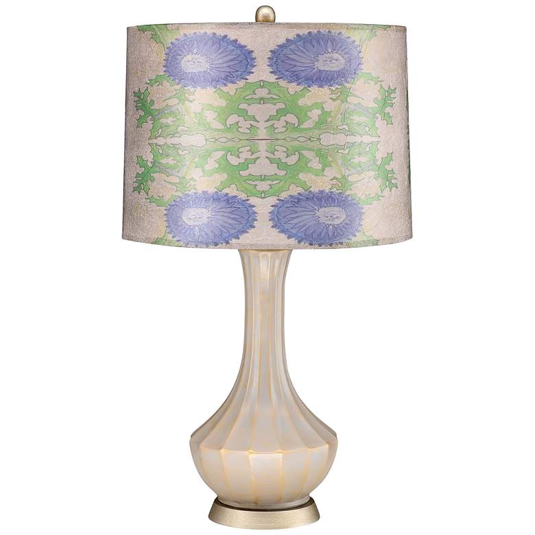 Image 2 Garden Party Gold Silver-Washed Ceramic Vase Table Lamp