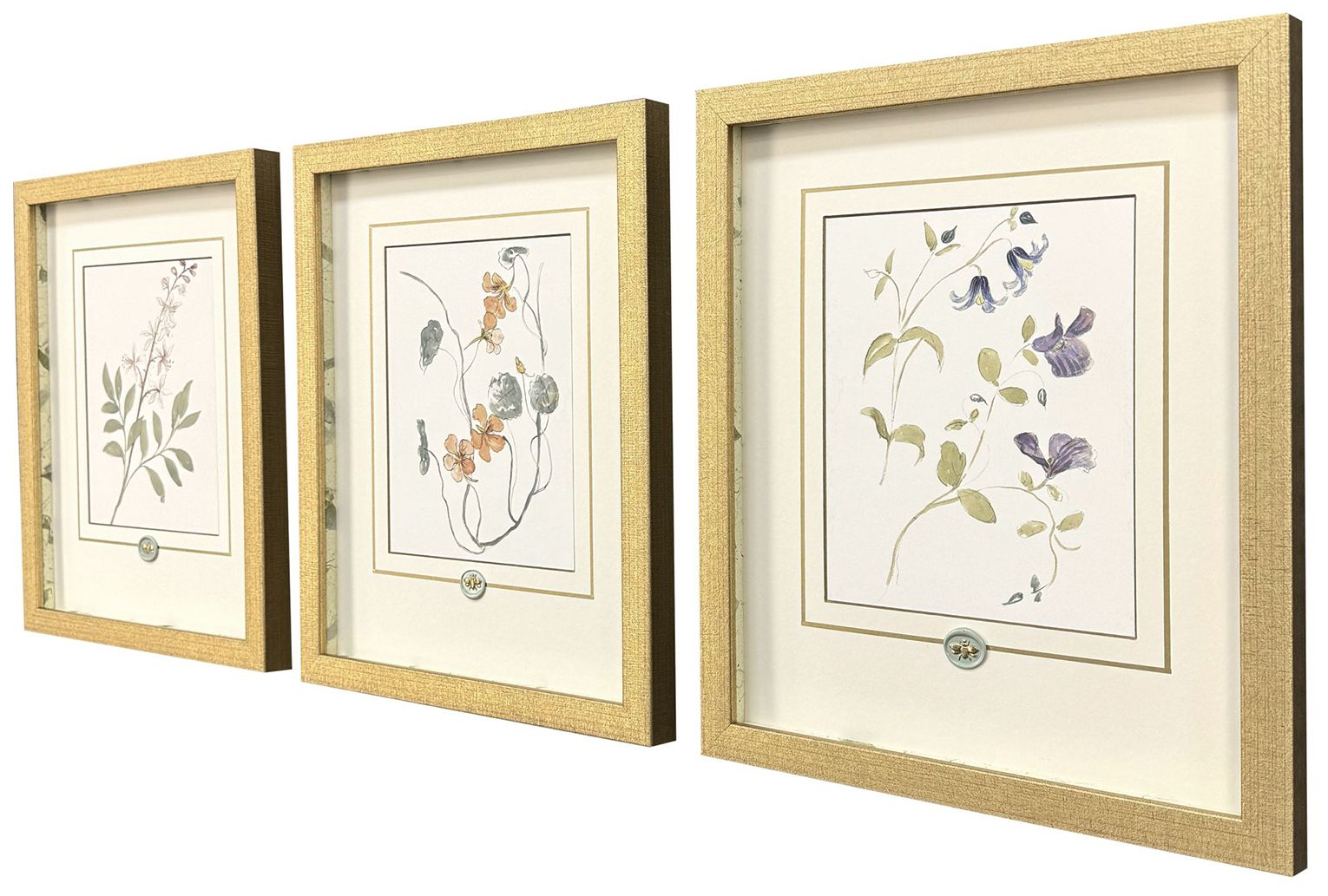 Image 3 Garden Study I 15"W x 18"H Framed Art - Set of 3 more views