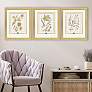 1_Garden Study III 15"W x 18"H Framed Art - Set of 3