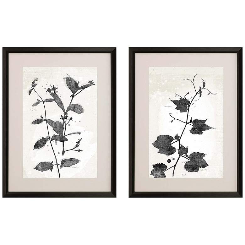 Image 3 Garden Vines II 32 inch High 2-Piece Giclee Framed Wall Art Set