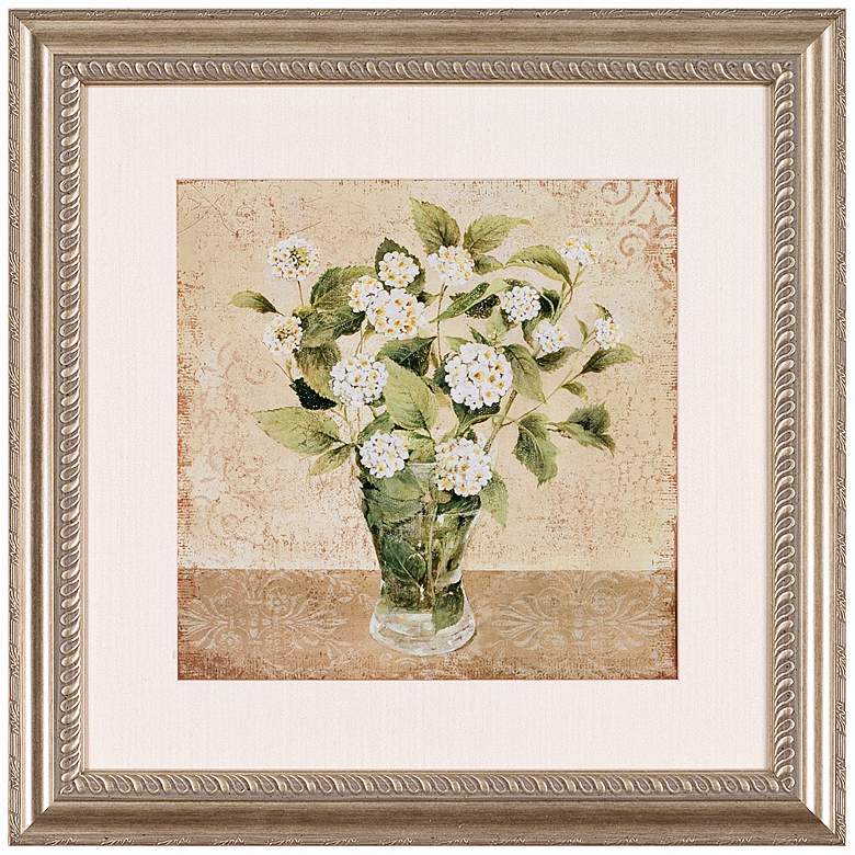 Image 1 Garden White Flower Bouquet 26 inch Square Wall Art Print