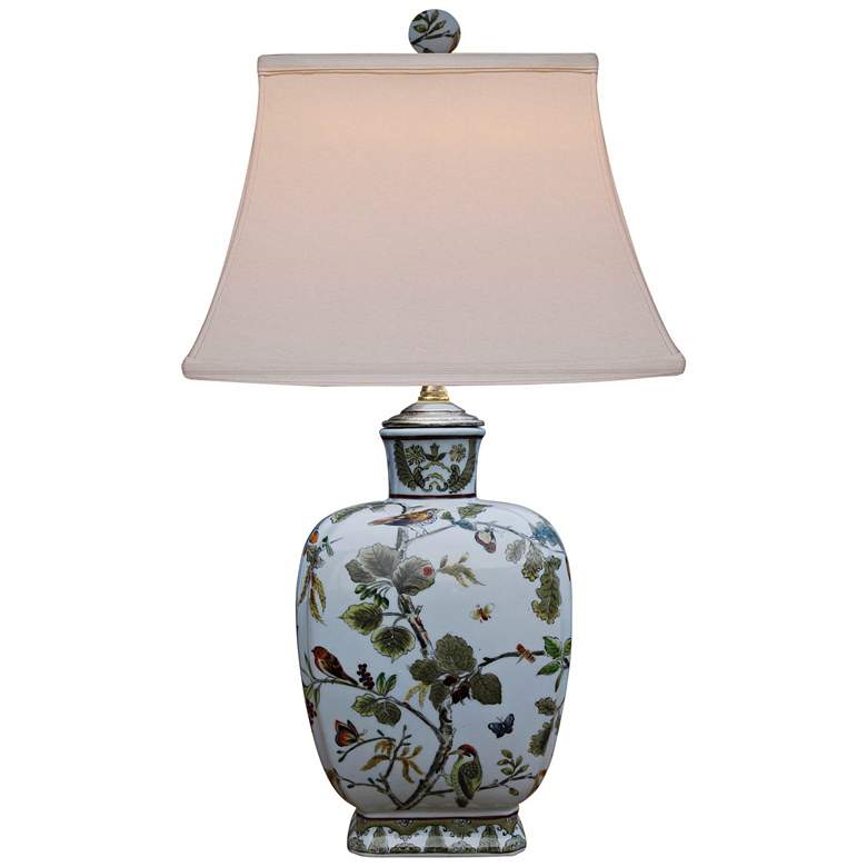 Image 2 Garden with Birds 23" Multi-Color Porcelain Vase Accent Table Lamp