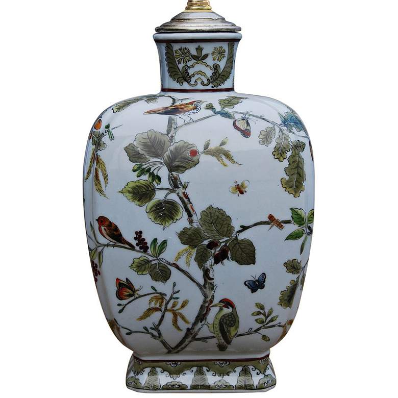 Image 4 Garden with Birds 23 inch Multi-Color Porcelain Vase Accent Table Lamp more views