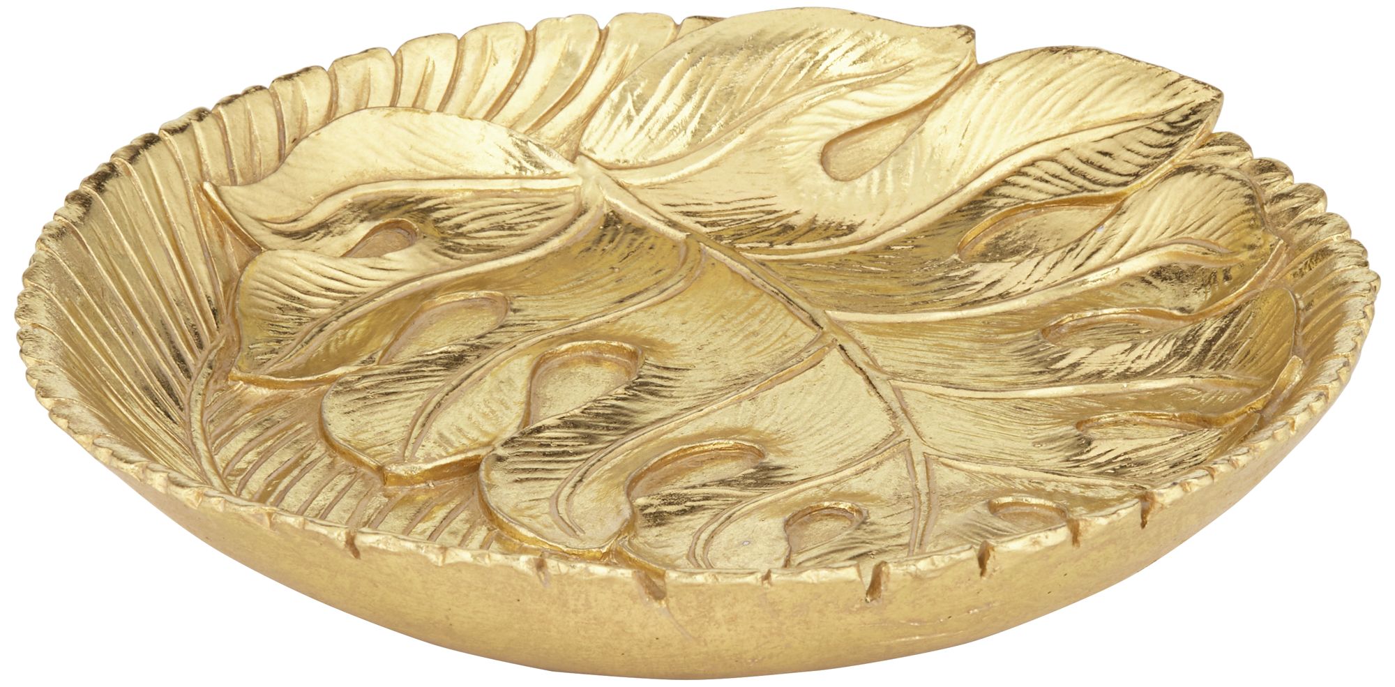 Image 5 Gardenerville Rich Gold Round Tropical Decorative Plate more views