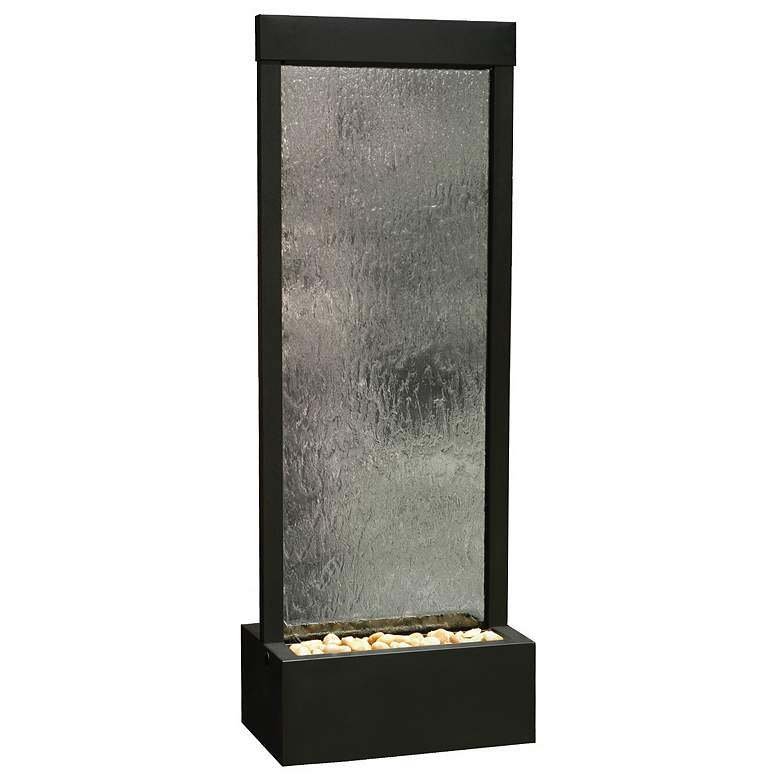 Image 1 Gardenfall 72 inchH LED Black Onyx Indoor/Outdoor Glass Fountain