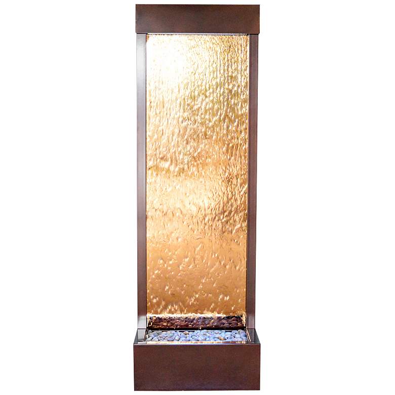 Image 1 Gardenfall 72 inchH LED Bronze Glass Indoor/Outdoor Fountain