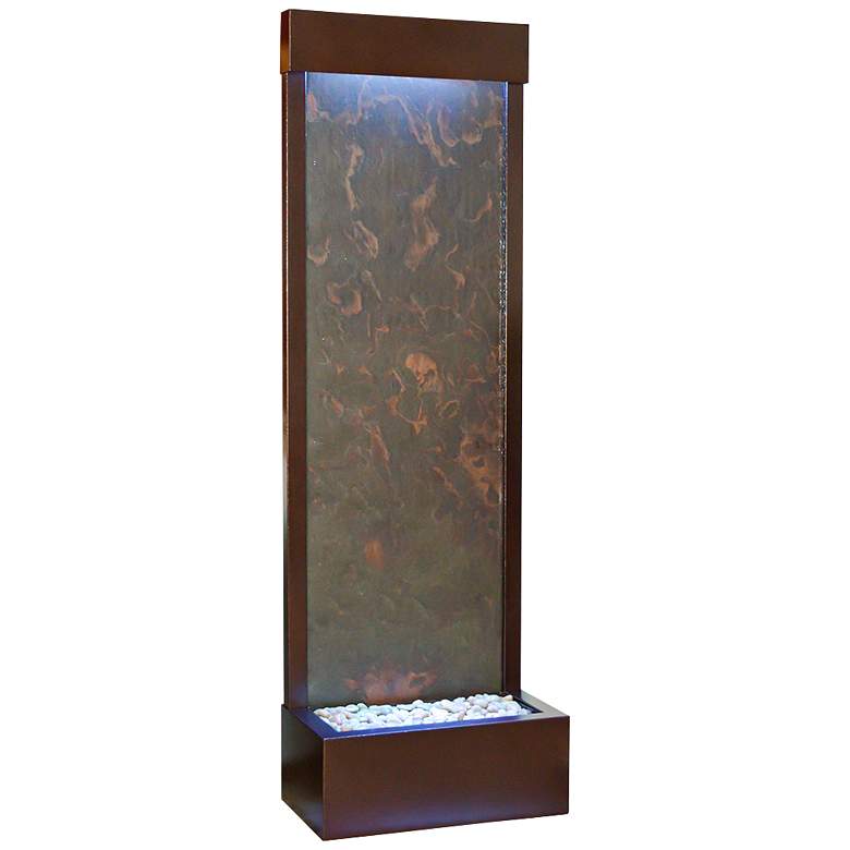 Image 1 Gardenfall 90 inch LED Copper Vein Indoor/Outdoor Slate Fountain