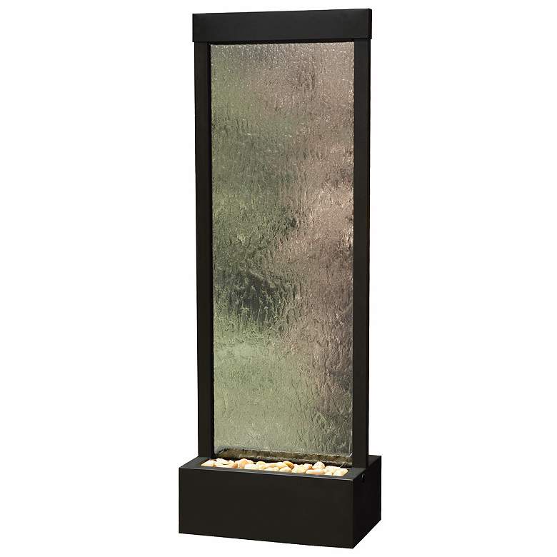 Image 1 Gardenfall 90"H LED Onyx Indoor/Outdoor Clear Glass Fountain