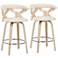 Gardenia 25 1/2" Natural Wood Counter Stools Set of 2