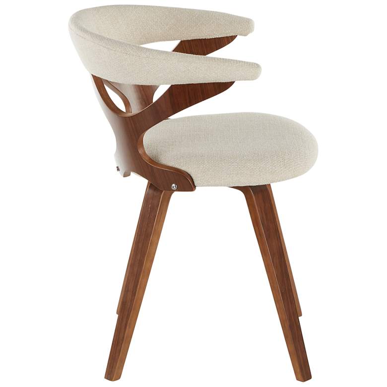 Image 2 Gardenia Dining/Accent Chair in Walnut and Cream Fabric by LumiSource more views