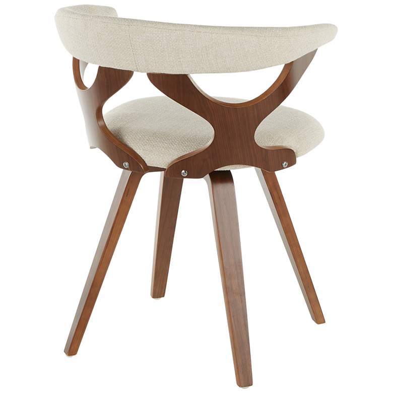 Image 3 Gardenia Dining/Accent Chair in Walnut and Cream Fabric by LumiSource more views