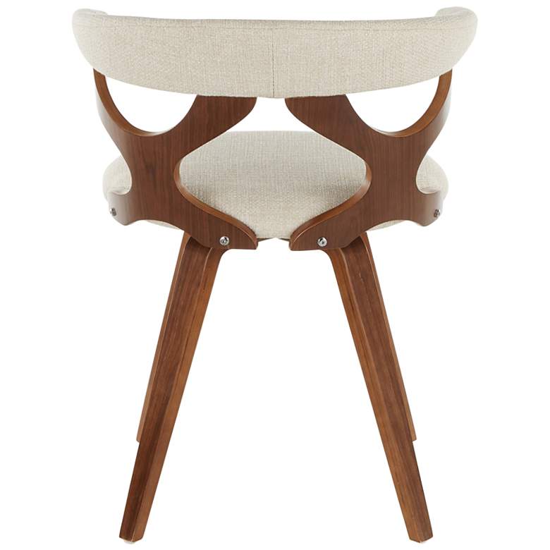 Image 4 Gardenia Dining/Accent Chair in Walnut and Cream Fabric by LumiSource more views
