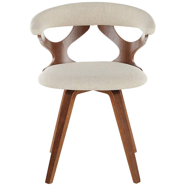 Image 5 Gardenia Dining/Accent Chair in Walnut and Cream Fabric by LumiSource more views