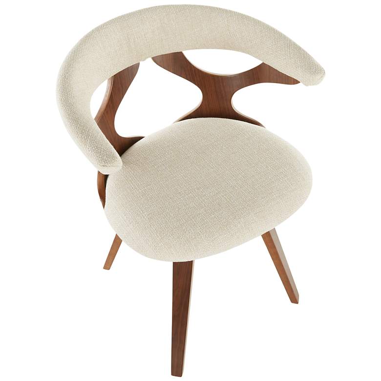 Image 6 Gardenia Dining/Accent Chair in Walnut and Cream Fabric by LumiSource more views