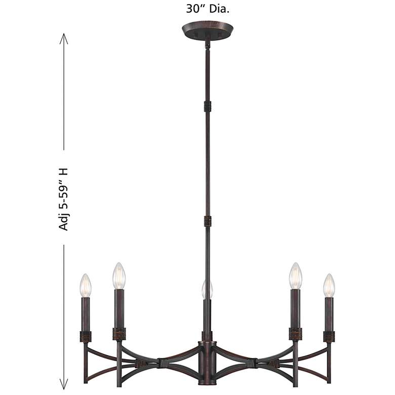 Image 7 Gardner 5-Light Chandelier in Champagne Mist more views