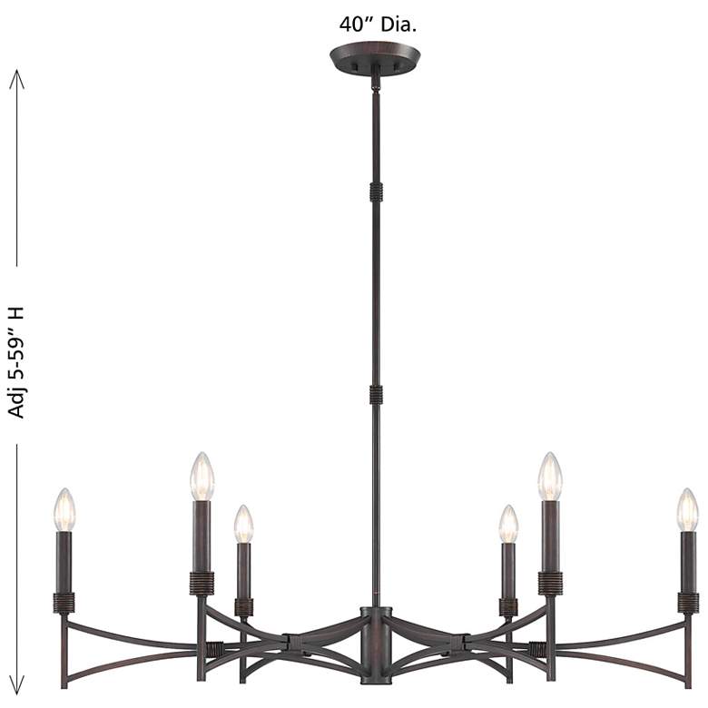 Image 6 Gardner 6-Light Chandelier in Champagne Mist more views