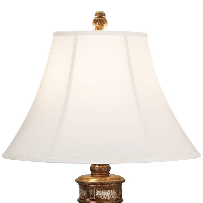 Gardner Chestnut and Gold Traditional Table Lamp with Convenience Outlet more views