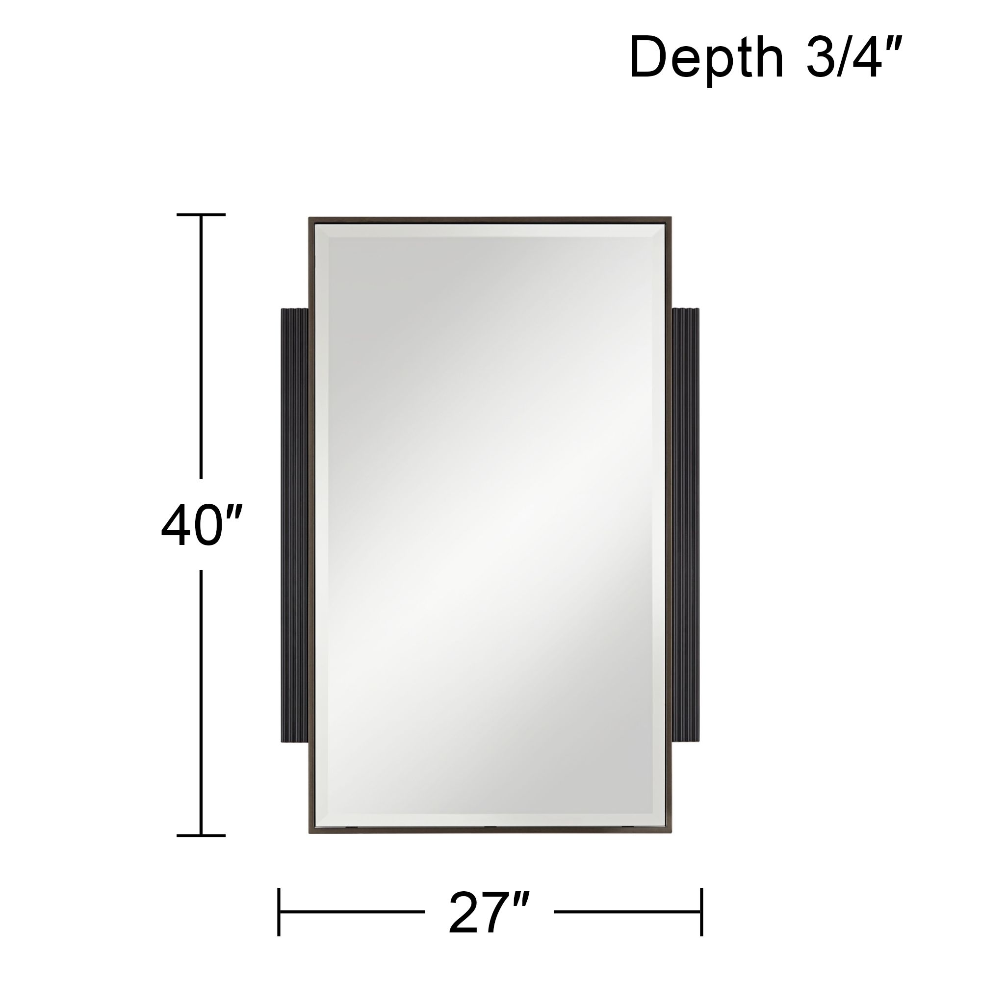 Gareth Black 27" x 40" Rectangular Wall Mirror