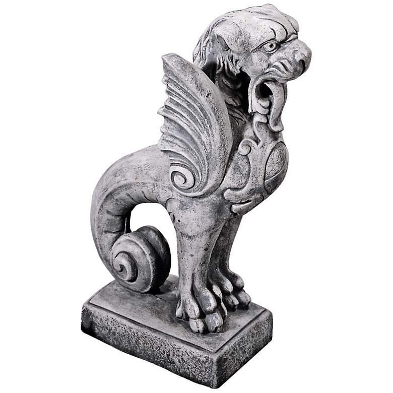Image 1 Gargoyle 23"H Trevia Greystone Outdoor Garden Accent Statue