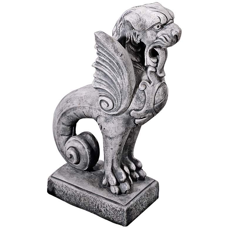 Image 1 Gargoyle 23 inchH Trevia Greystone Outdoor Garden Accent Statue