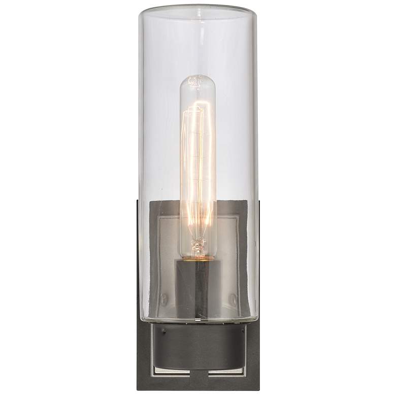 Image 1 Garity 13.5" High 1-Light Outdoor Sconce - Textured Black