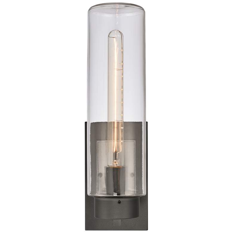 Image 1 Garity 18" High 1-Light Outdoor Sconce - Textured Black