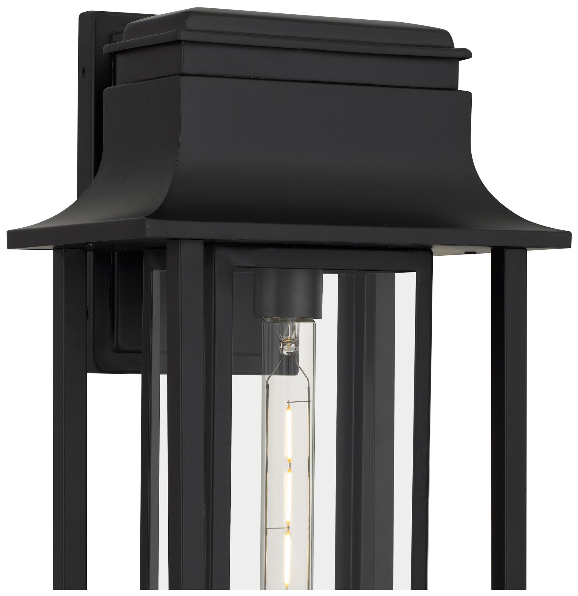 Image 6 Garner 1-Light Matte Black Outdoor Wall Lantern more views