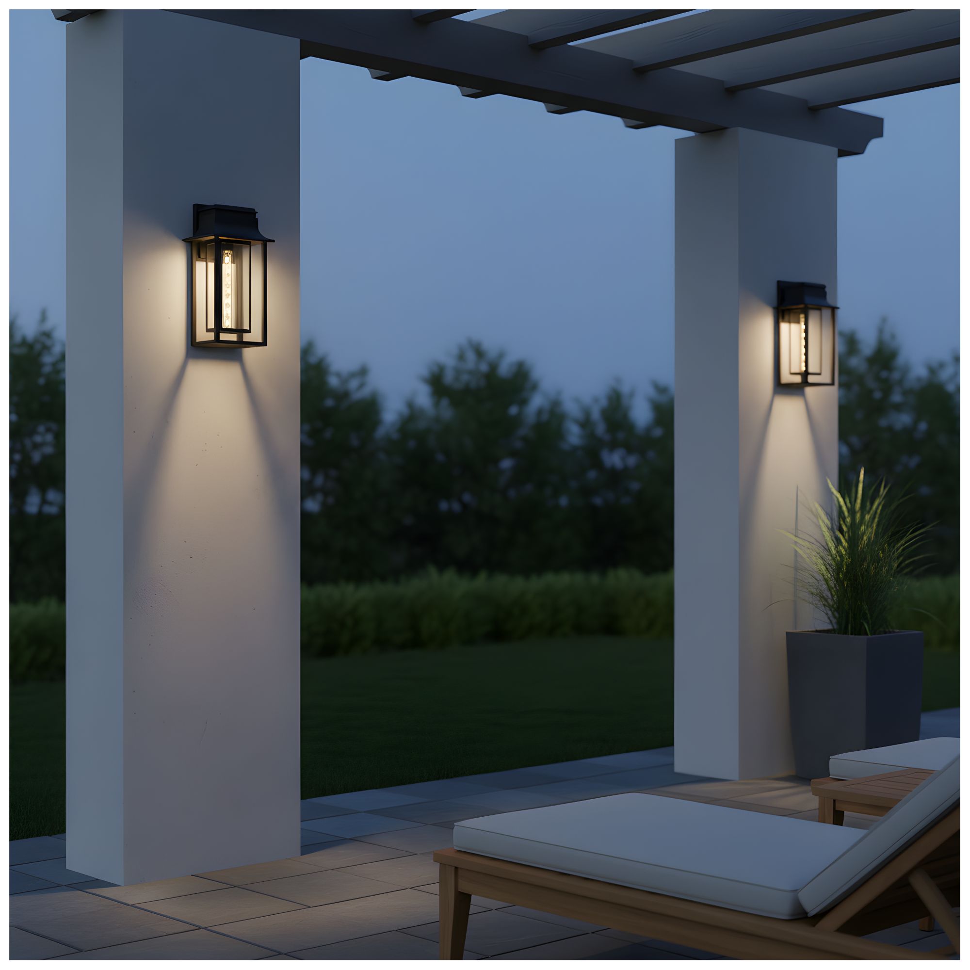 Image 7 Garner 1-Light Matte Black Outdoor Wall Lantern more views