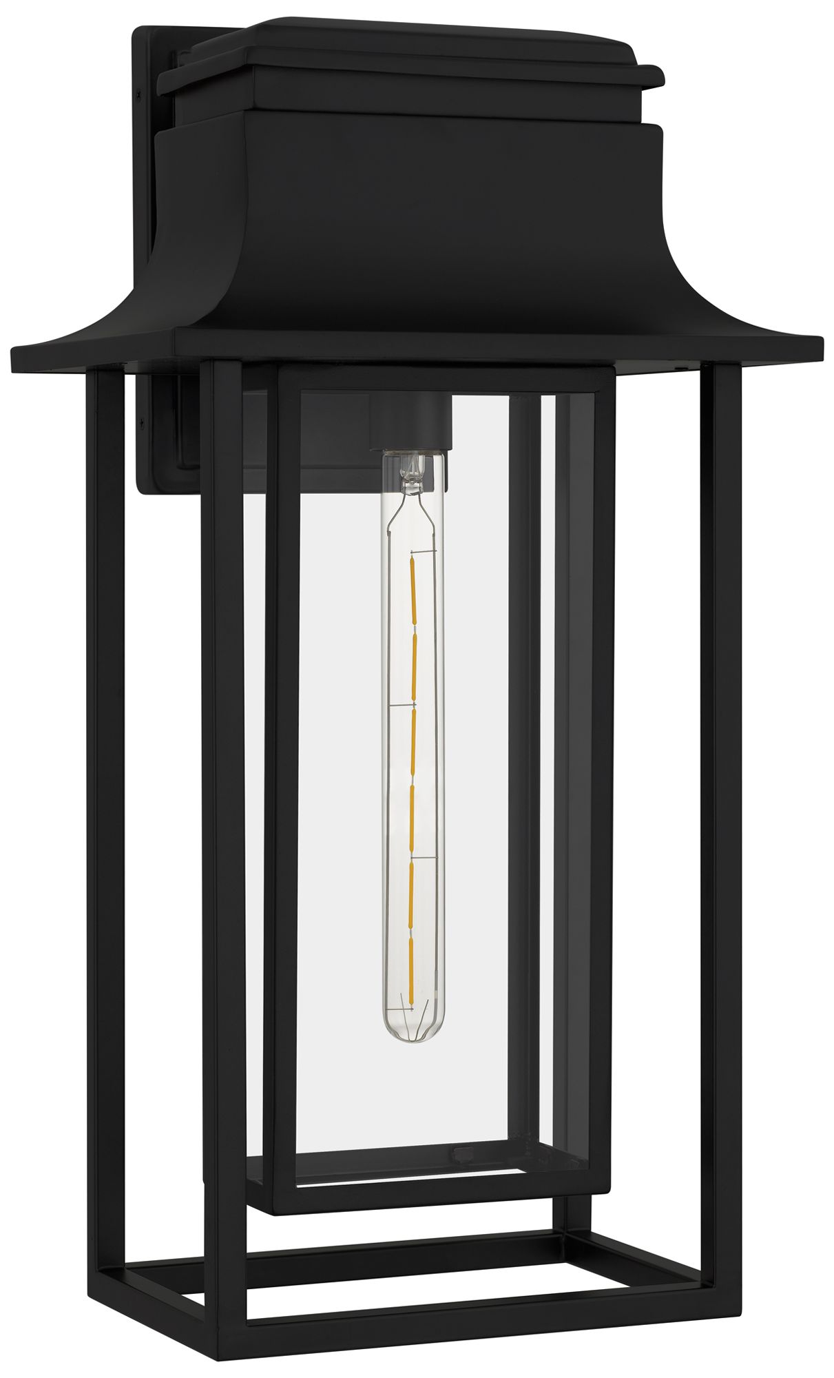 Image 3 Garner 1-Light Matte Black Outdoor Wall Lantern more views
