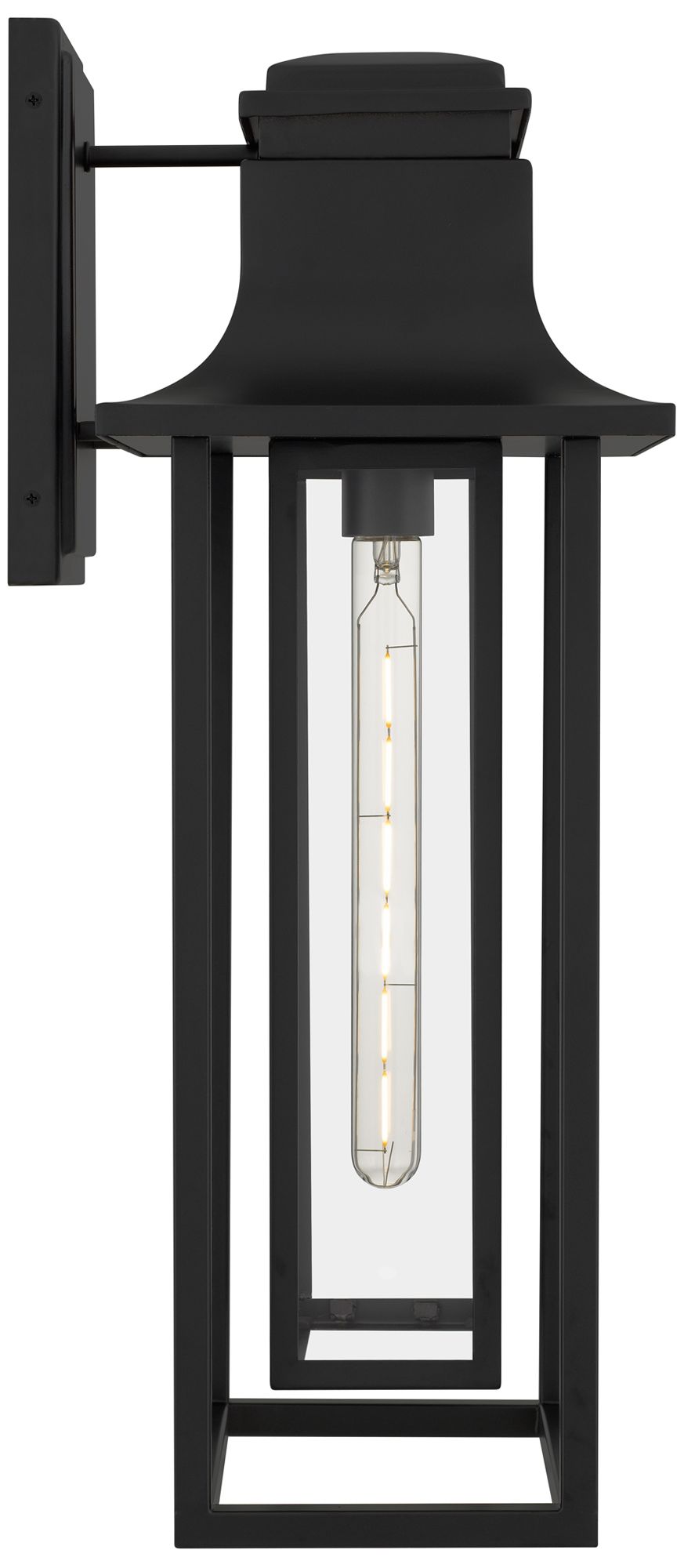 Image 5 Garner 1-Light Matte Black Outdoor Wall Lantern more views