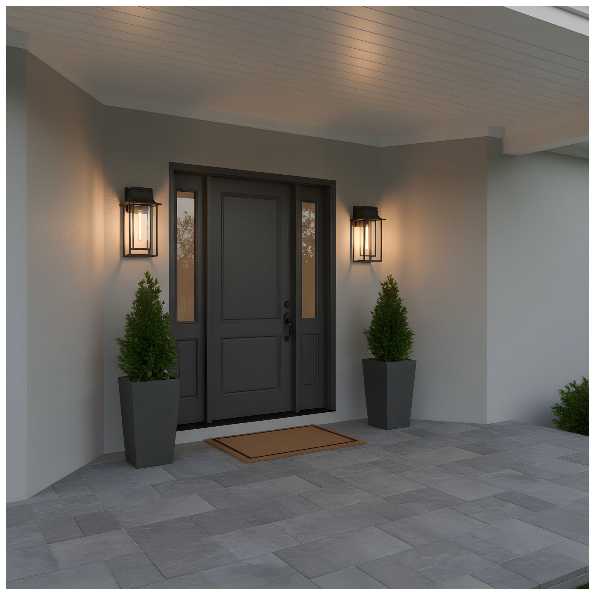 Image 7 Garner 1-Light Matte Black Outdoor Wall Lantern more views