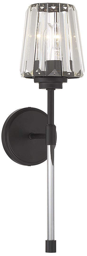 Garnet 1-Light Wall Sconce in Matte Black