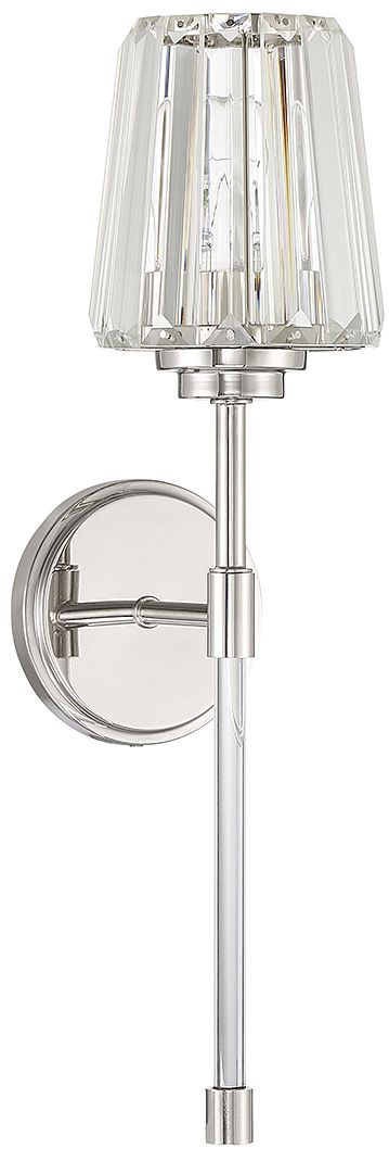 Image 2 Garnet 1-Light Wall Sconce in Polished Nickel more views